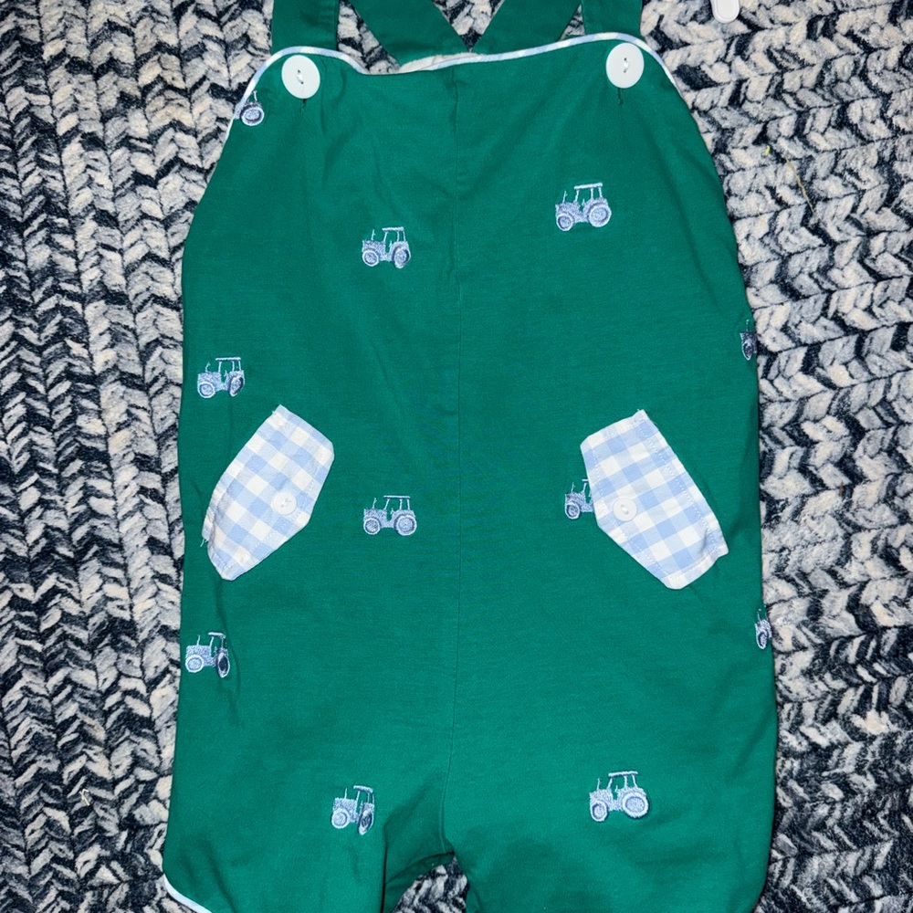 The Trendy Toddler tractor romper